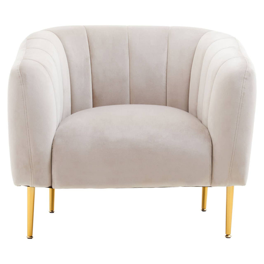 Eva Silver Grey Velvet Armchair