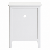 Classic James Two Drawer White Finish Wood Side Table