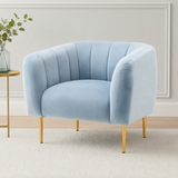 Eva Blue Velvet Armchair