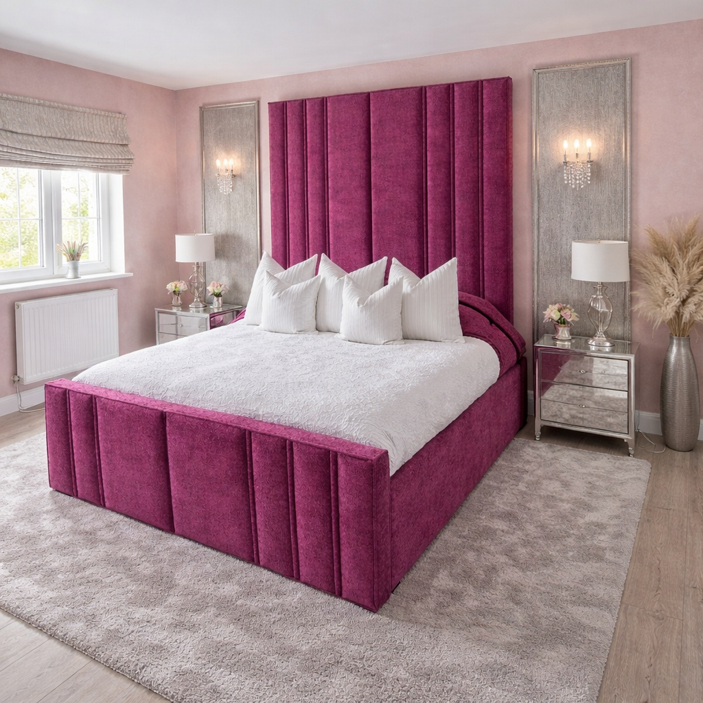 Rhianna Mirage Panel Upholstered Bed