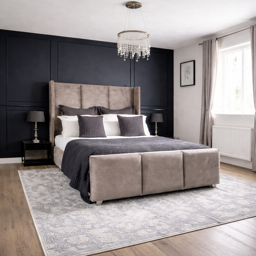 Salome Luxor Winged Panel Upholstered Bed