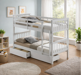 Lincoln White Wooden Bunk Bed