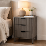 Edward Collection 3 Drawer Bedside Table