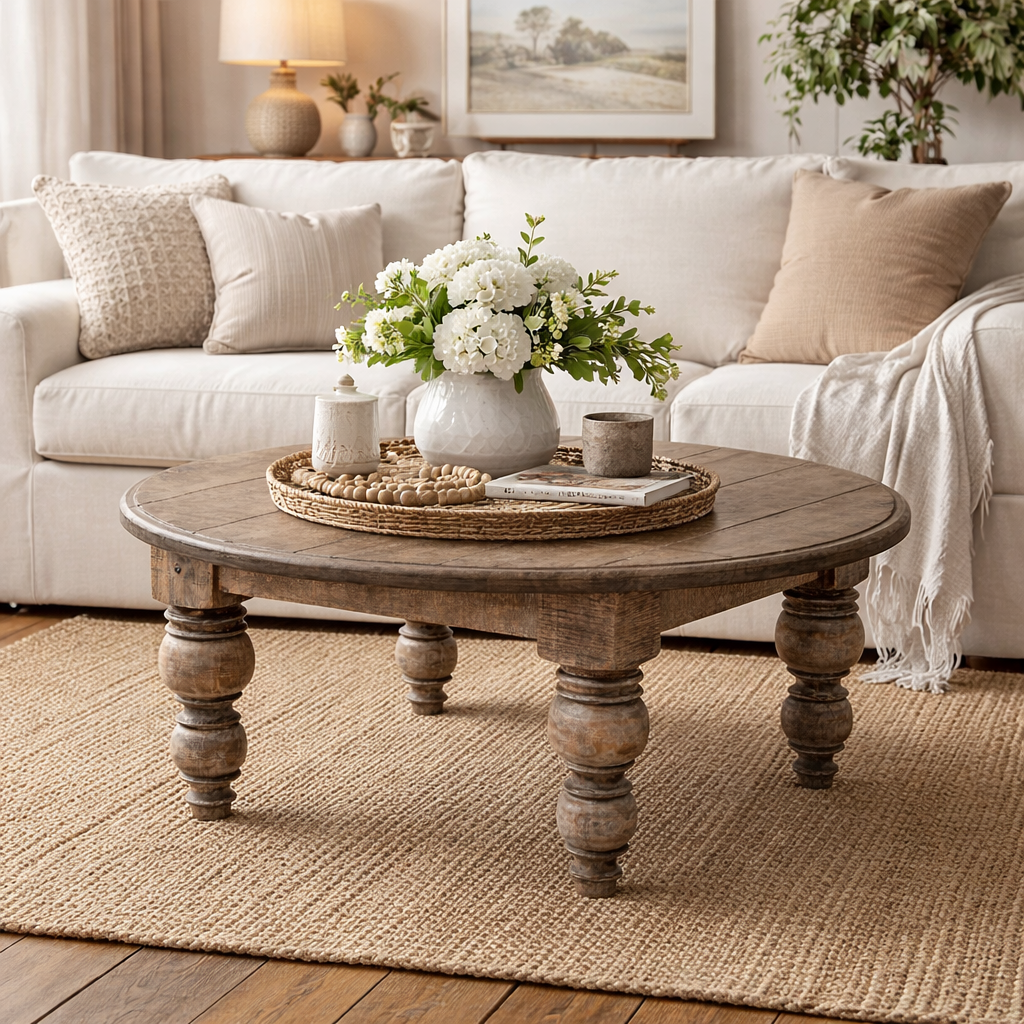 The Ruthern Collection Round Side Coffee Table
