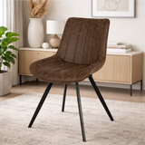 Alder Coffee Swivel Dining Chair