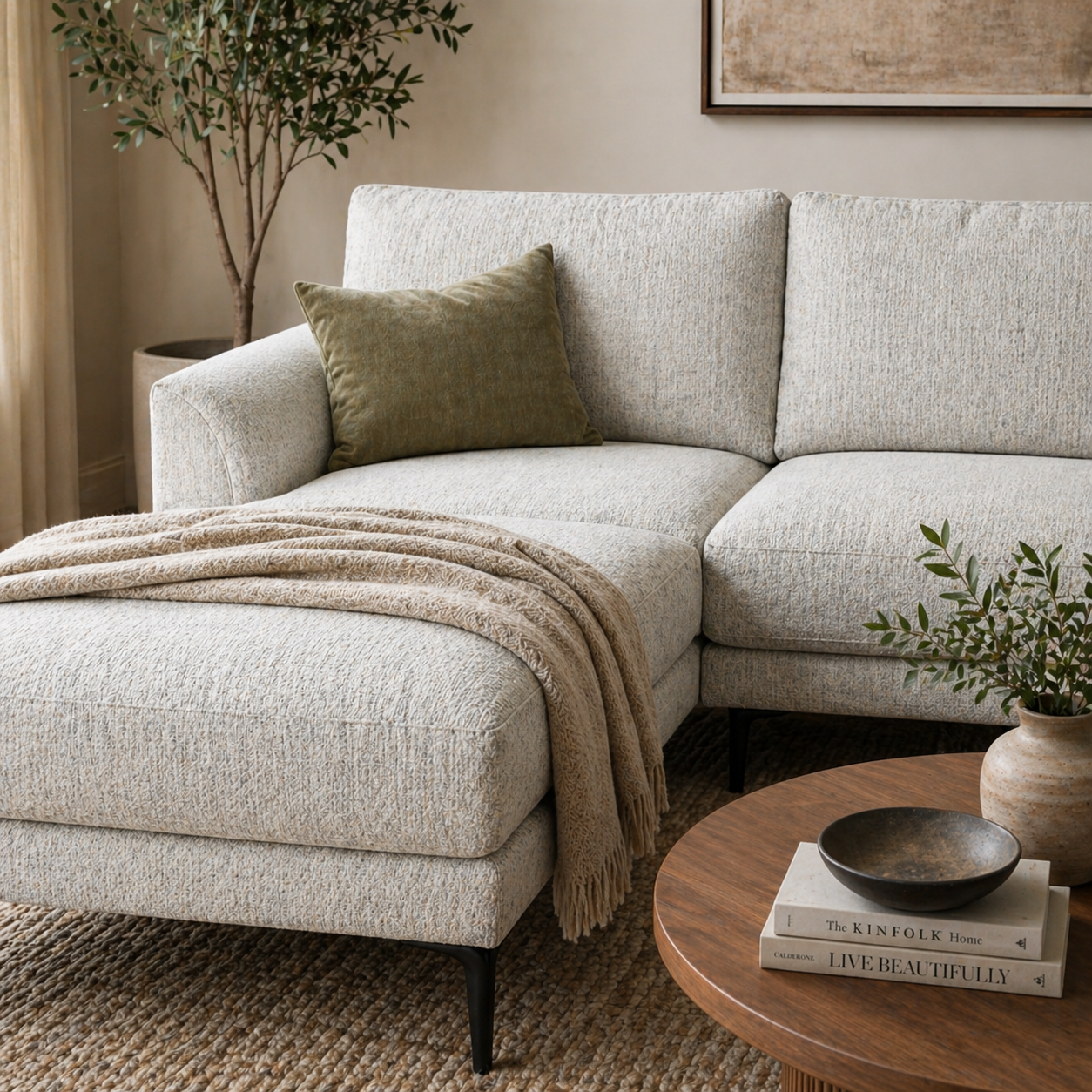 Remel Corner Sofa with Footstool