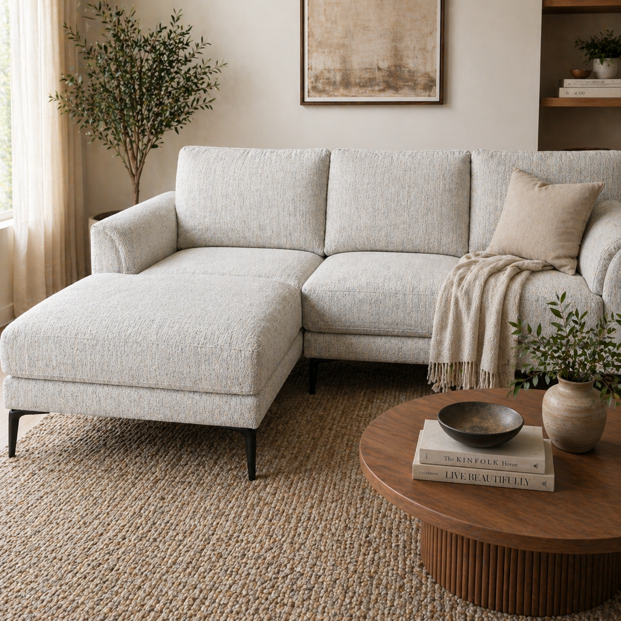Remel Corner Sofa with Footstool