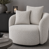 Salome Swivel Armchair Upholstered Accent Chair