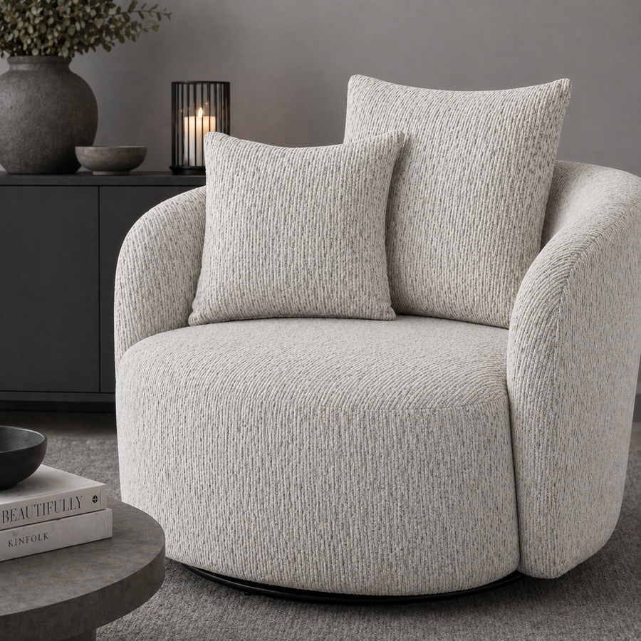 Salome Swivel Armchair Upholstered Accent Chair