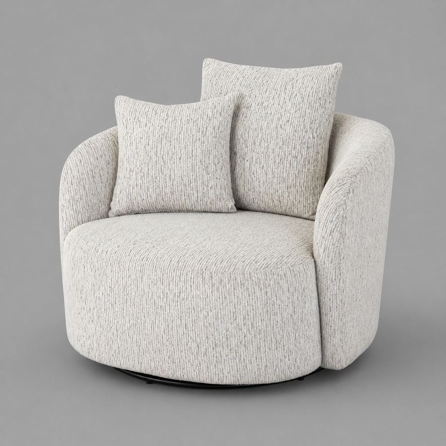 Salome Swivel Armchair Upholstered Accent Chair