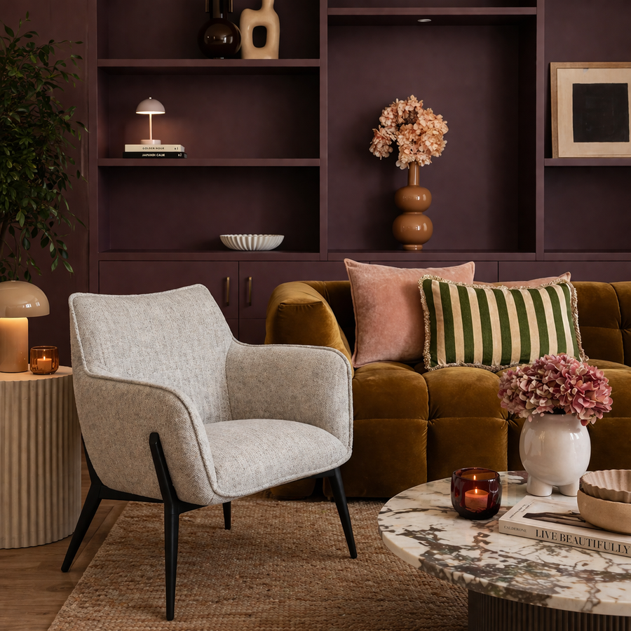 Edward Upholstered Accent Chair Fabric Armchair
