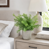 Artificial Faux Rosemary Herb Plant Stone Pot | Kitchen UK
