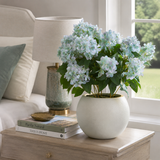 Artificial Faux Green Hellebore Plant Taupe Pot UK