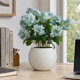 Artificial Faux Green Hellebore Plant Taupe Pot UK
