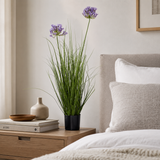 Artificial Faux Purple Agapanthus Plant Pot | Tall UK