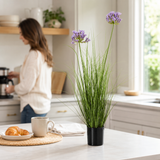 Artificial Faux Purple Agapanthus Plant Pot | Tall UK