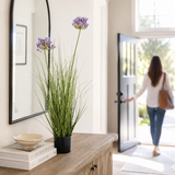 Artificial Faux Purple Agapanthus Plant Pot | Tall UK