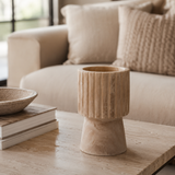 Handcrafted Wood Remel Engraved Vase | Rustic Boho UK