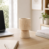 Handcrafted Wood Remel Engraved Vase | Rustic Boho UK