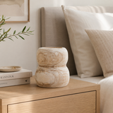 Handcrafted Wood Remel Natural Vase | Rustic Boho UK