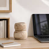 Handcrafted Wood Remel Natural Vase | Rustic Boho UK