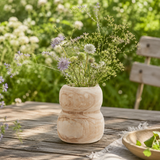 Handcrafted Wood Remel Natural Vase | Rustic Boho UK
