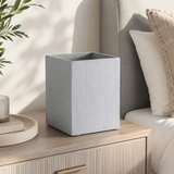 Polyresin Square Bradley Grey Small Vase | Textured UK