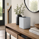 Polyresin Square Bradley Grey Small Vase | Textured UK
