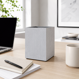 Polyresin Square Bradley Grey Small Vase | Textured UK