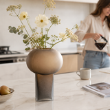 Opaque Glass Joyce Large Brown Vase | Statement Decor UK