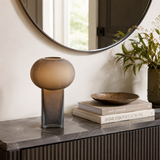 Opaque Glass Joyce Large Brown Vase | Statement Decor UK