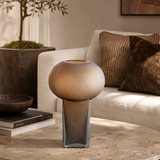 Opaque Glass Joyce Large Brown Vase | Statement Decor UK