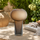 Opaque Glass Joyce Large Brown Vase | Statement Decor UK