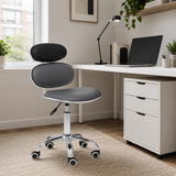 PU Leather Jaasiel Black Home Office Chair | Swivel Castors UK