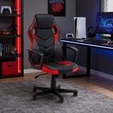 PU Leather Bradley Black & Red Gaming Office Chair | Adjustable UK