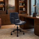 Ribbed Fabric Andre Grey Home Office Chair | Ergonomic Armrests UK