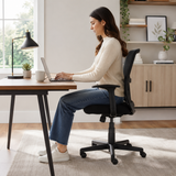 Breathable Mesh Andre Black Home Office Chair | Lumbar Support UK