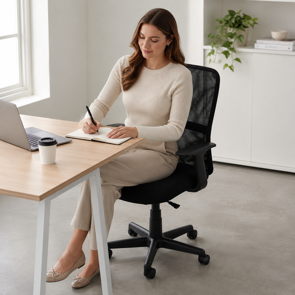 Breathable Mesh Andre Black Home Office Chair | Lumbar Support UK