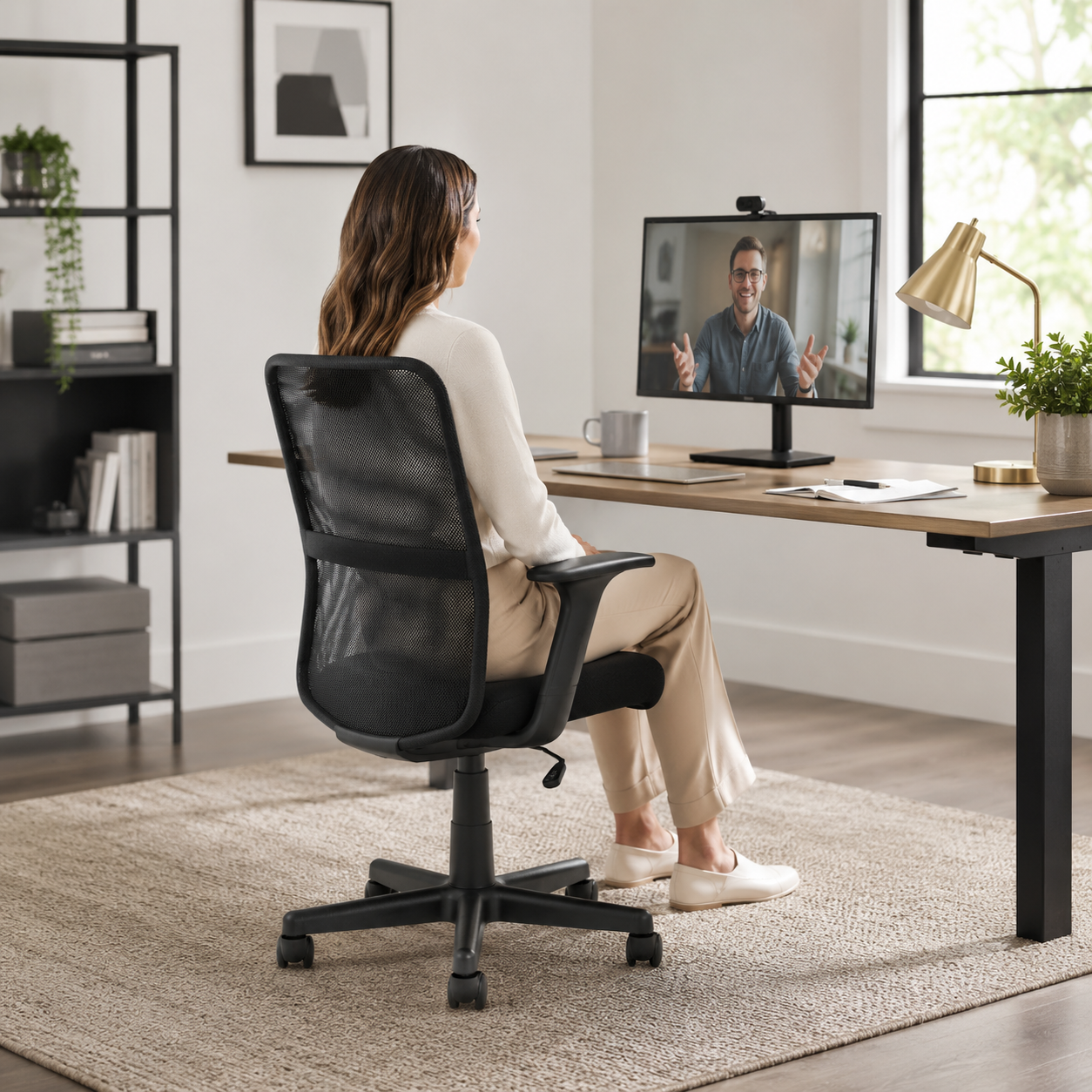 Breathable Mesh Andre Black Home Office Chair | Lumbar Support UK