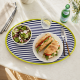 Plastic Dining Salome Colourful Stripe Tray | Indoor & Outdoor UK