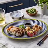 Plastic Dining Salome Colourful Stripe Tray | Indoor & Outdoor UK
