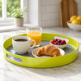 Plastic Dining Salome Stripe Tray With Handles | Indoor & Outdoor UK