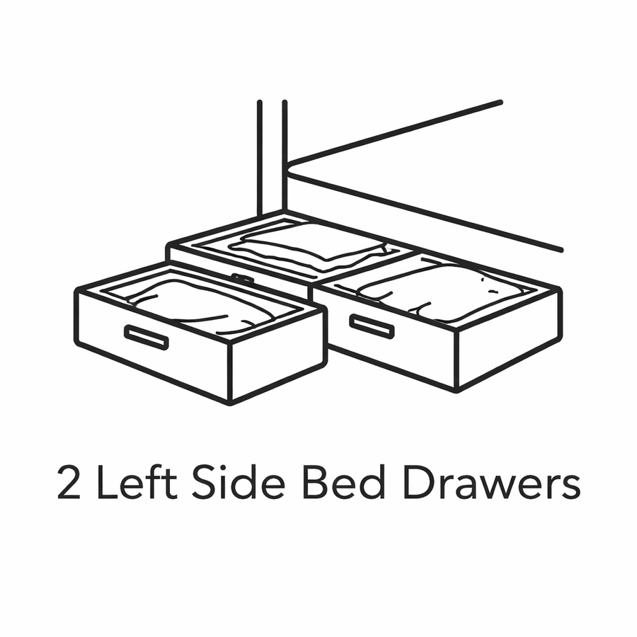 2 Left Side Drawers For Your Bed