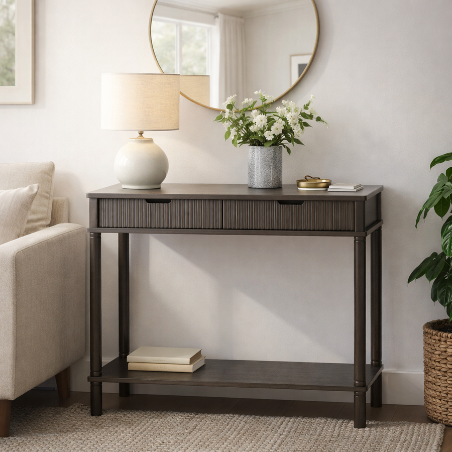 Edward Collection 2 Drawer Console