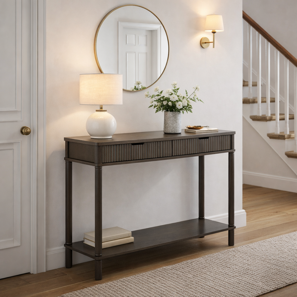 Edward Collection 2 Drawer Console
