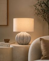 Andrew Antique White Fluted Table Lamp