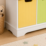Mia Kids White 4 Coloured Boxes Storage Unit