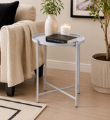 Cassie Grey Iron Side Table