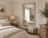 Eva Washed Wood Window Wall Mirror Rustic Mirror