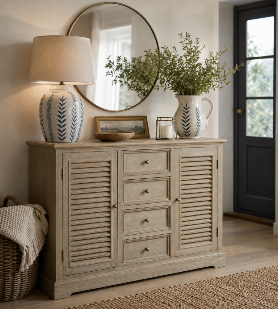 Daphine Collection 2 Door 4 Drawer Large Dresser Base